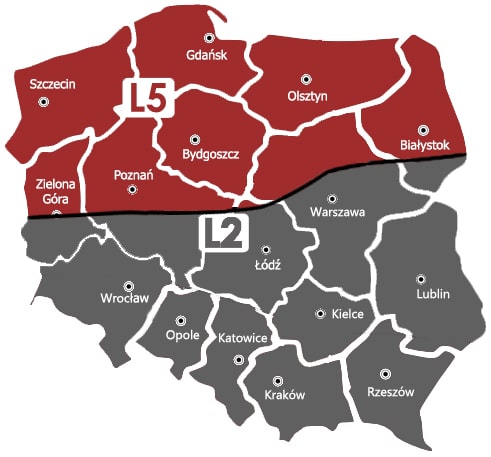Mapa regionów handlowych